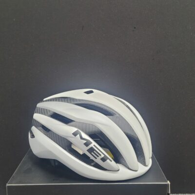 MET TRENTA 3K CARBON white silver metal TAILLE L